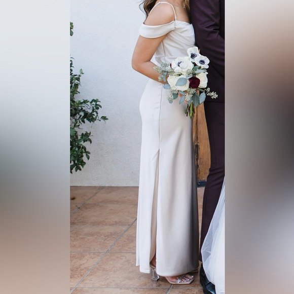 revelry bridesmaid dress reviews Elegant Light Pink Chiffon Floor Length Long Bridesmaid Dress Pink / 14 / B